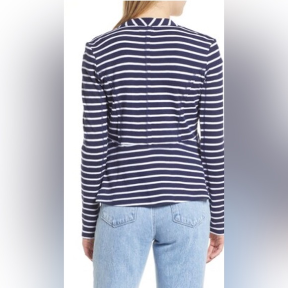 Caslon/Nordstrom drape collar open front blazer, Size M - Picture 3 of 10